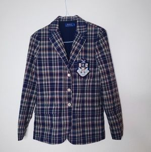 Ralph Lauren plaid blazer.